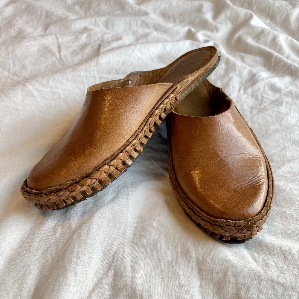 Boho Leather Mules